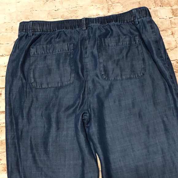 NWT Lands End Chambray Market Pants - Picture 5 of 8